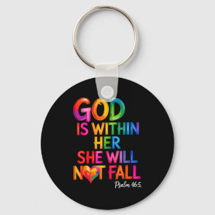 Gott ist in ihr, sie wird nicht fallen Psalm 46-5 Schlüsselanhänger
