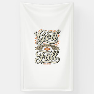 Gott ist in ihr, sie wird nicht fallen Vintage-Shi Banner