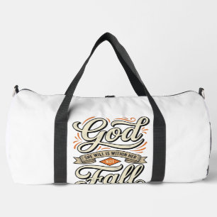 Gott ist in ihr, sie wird nicht fallen Vintage-Shi Duffle Bag