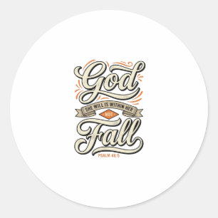 Gott ist in ihr, sie wird nicht fallen Vintage-Shi Runder Aufkleber