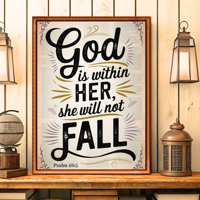 Gott ist in ihr - Vintage Christliche Wall Art Poster (Von Creator hochgeladen)
