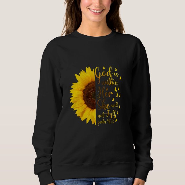 Gott ist in ihr wird sie nicht fallen Psalm 465 Ch Sweatshirt (Vorderseite)