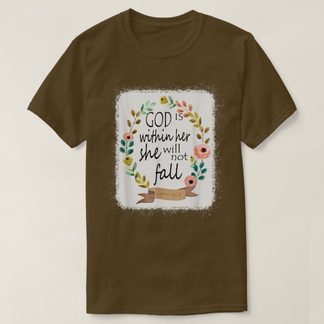 Gott ist in ihr wird sie nicht fallen Psalm 465 T-Shirt (Design vorne)