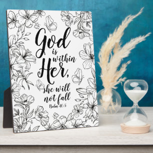 Gott ist in ihr wird sie nicht fallen Psalm 46:5 Fotoplatte