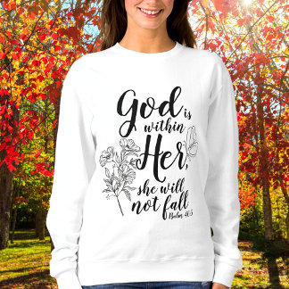 Gott ist in ihrem Psalm 46:5 Bibel Verse Apparel Sweatshirt