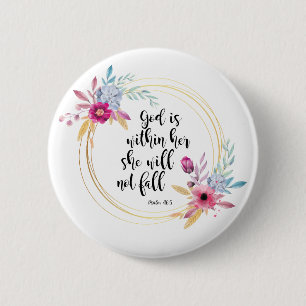 Gott ist in ihrem Psalm 46:5 Button