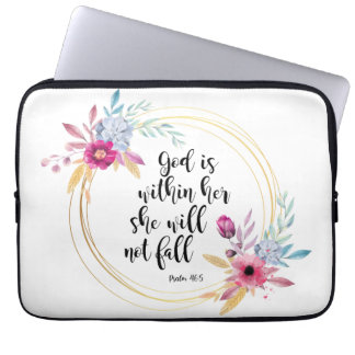 Gott ist in ihrem Psalm 46:5 Laptopschutzhülle