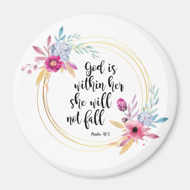 Gott ist in ihrem Psalm 46:5 Magnet (Vorne)