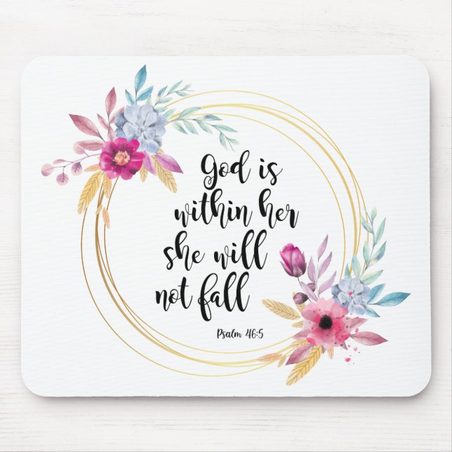 Gott ist in ihrem Psalm 46:5 Mousepad (Vorne)