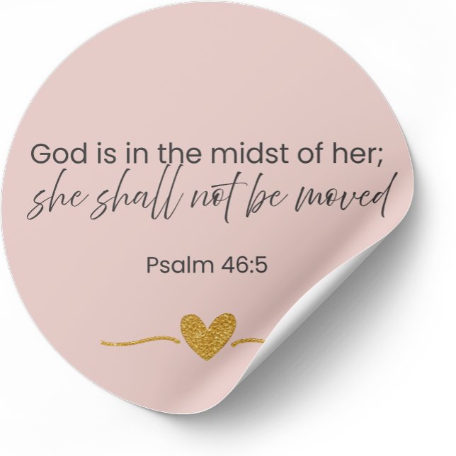 Gott Ist In Ihrer Mitte Aufkleber – Psalm 46,5 (Von Creator hochgeladen)