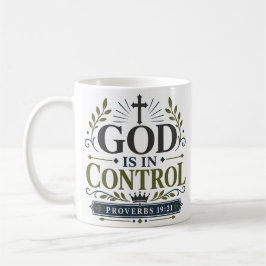 Gott ist in Kontrolle Religiöser Motivationsspruch Kaffeetasse