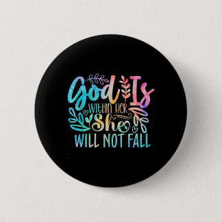 Gott ist innen, kein Bibelvers-Zitat religiös Button