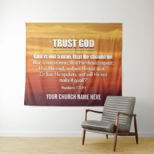 GOTT IST KEIN MENSCHLICHER Gott-Kirche Wandteppich