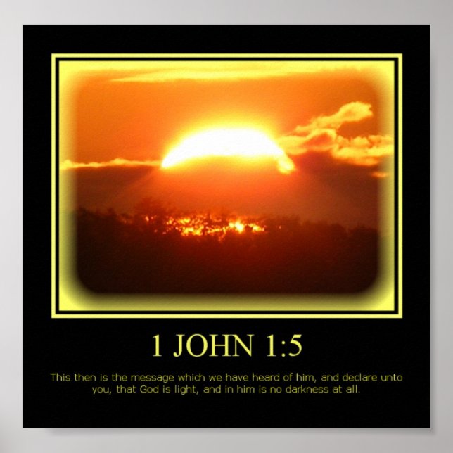 Gott ist Licht Poster (Vorne)