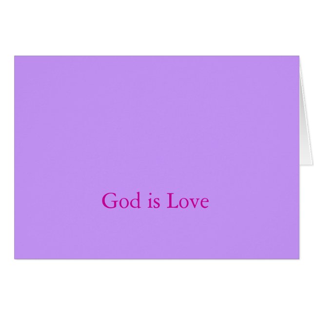 Gott ist Liebe (Vorderseite (Horizontal))