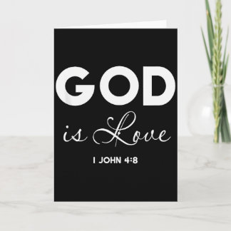 Gott ist Liebe 1 Johannes 4_8 Bibelvers christlich Karte