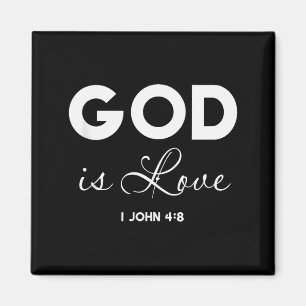 Gott ist Liebe 1 Johannes 4_8 Bibelvers Christlich Magnet