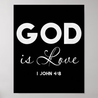 Gott ist Liebe 1 Johannes 4_8 Bibelvers Christlich Poster