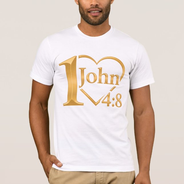 Gott ist Liebe - 1 John 4:8 von allen 43 T-Shirt (Vorderseite)