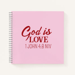 Gott ist Liebe Bibel Verse Christlicher Glaube Ros Notizbuch