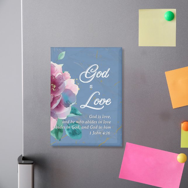 Gott ist Liebe Bibel Verse Christliches Zitat Magnet (Von Creator hochgeladen)