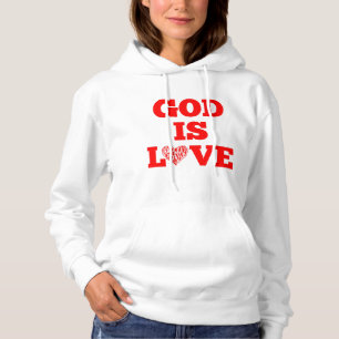 Gott ist Liebe Bibel Zitat Frauen Hoodie