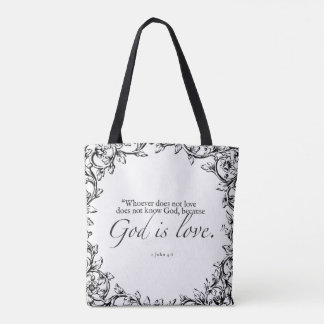 Gott ist Liebe Bibel Zitat zu Tasche
