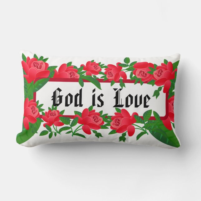 Gott ist Liebe-BibelScripture Lendenkissen (Vorderseite)