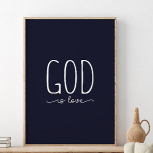 Gott ist Liebe, Bibelverse Kunst Poster