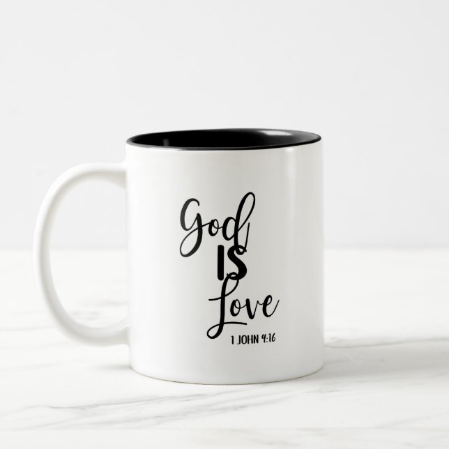Gott ist Liebe Bible Verse Kaffee Tasse