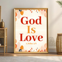 Gott ist Liebe Boho Christliche Mauerkunst