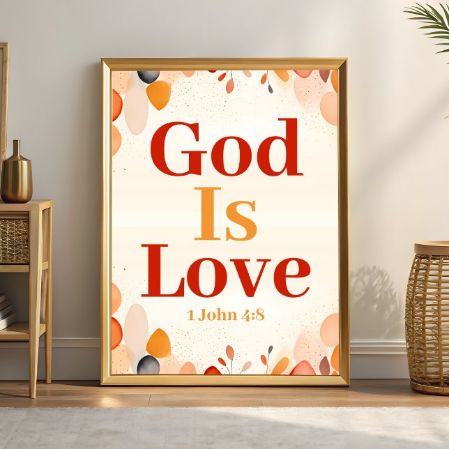 Gott ist Liebe Boho Christliche Mauerkunst Poster (Von Creator hochgeladen)