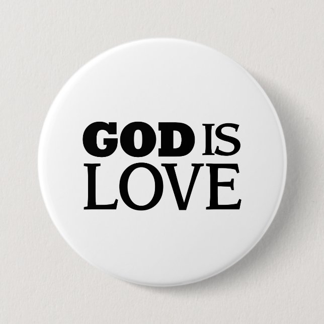 Gott ist Liebe Button (Vorderseite)