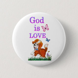 Gott ist Liebe Button