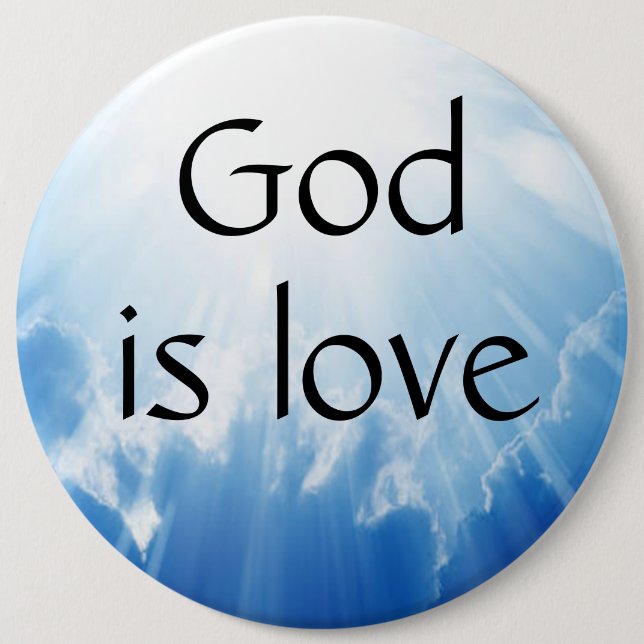 Gott ist Liebe Button (Vorderseite)