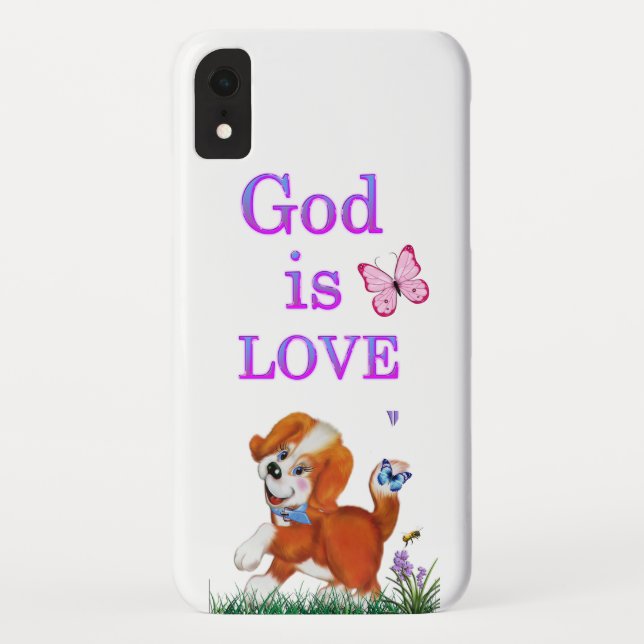 Gott ist Liebe Case-Mate iPhone Hülle (Rückseite)