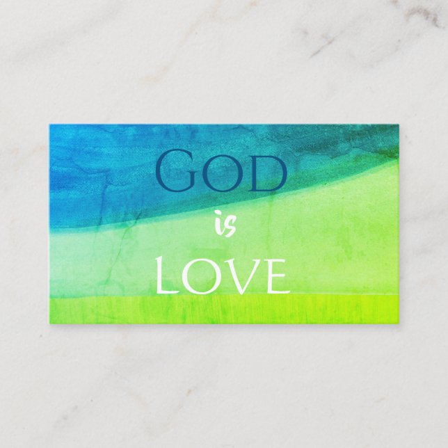 Gott ist Liebe Christlich Visitenkarte (Vorderseite)
