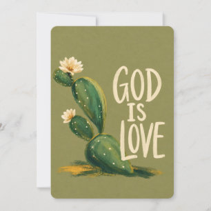 GOTT IST LIEBE Christliche Ermutigungskarte Einladung