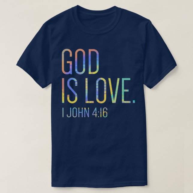 Gott ist Liebe Christliche positive Motivierend Bi T-Shirt (Design vorne)