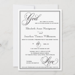 Gott ist Liebe Christliche Skripteinladung Hochzei Einladung