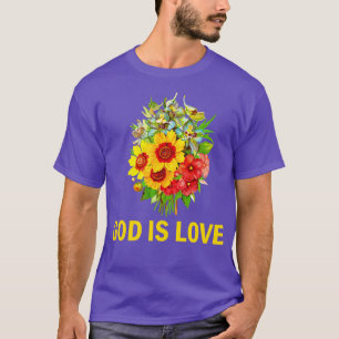 Gott ist Liebe Christlicher Glaube T-Shirt