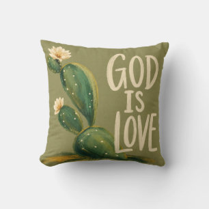 GOTT IST LIEBE   Christliches Ermutigungsgeschenk Kissen