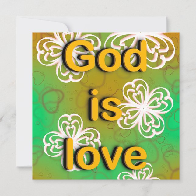 Gott ist Liebe Dankeskarte (Vorderseite)