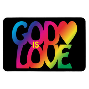 Gott ist Liebe erstklassiger Flexi Magnet