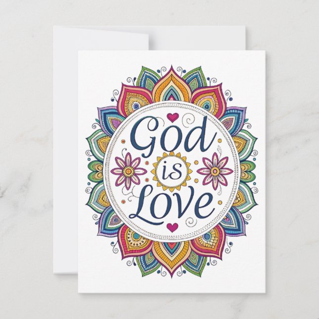 GOTT IST LIEBE FEIERTAGSKARTE (Vorderseite)