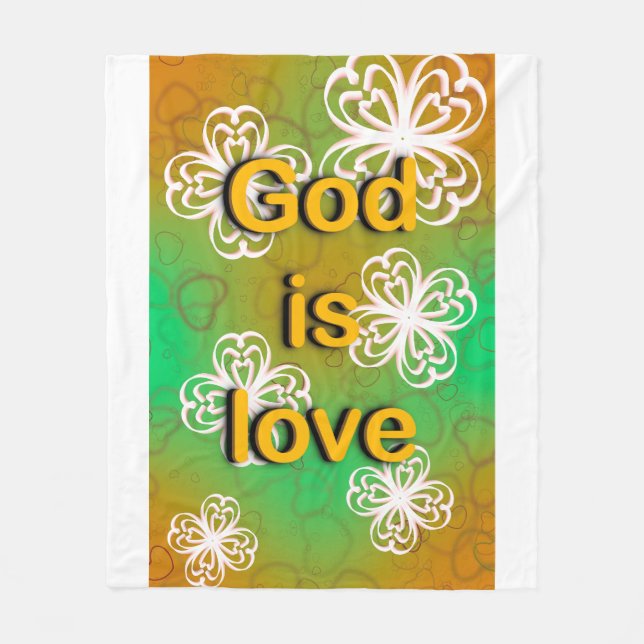 Gott ist Liebe Fleecedecke (Vorderseite)
