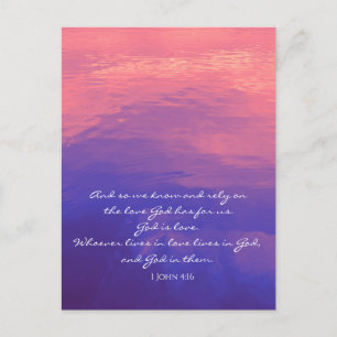 Gott ist Liebe Foto Christlicher benutzerdefinie Postkarte