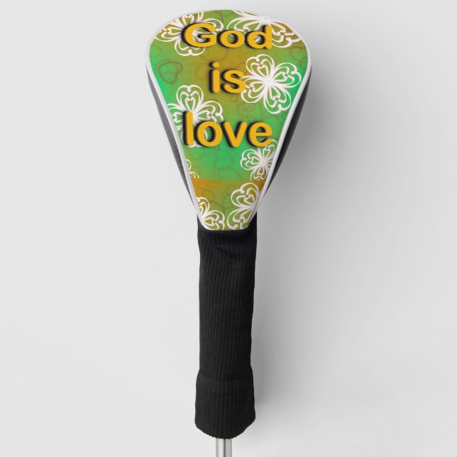 Gott ist Liebe Golf Headcover (Vorderseite)