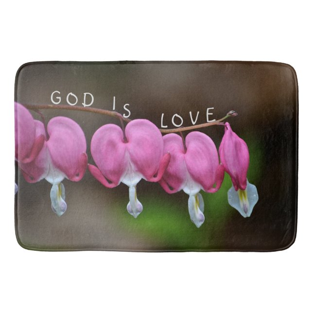 Gott ist Liebe Herz Badematte (Vorderseite)