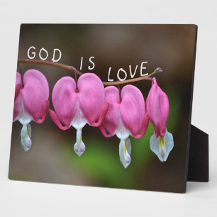 Gott ist Liebe Herz Fotoplatte